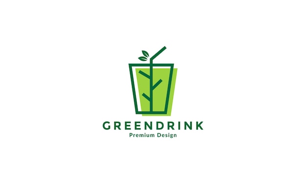 Natuur drinkbekers groen logo vector symbool pictogram ontwerp illustratie