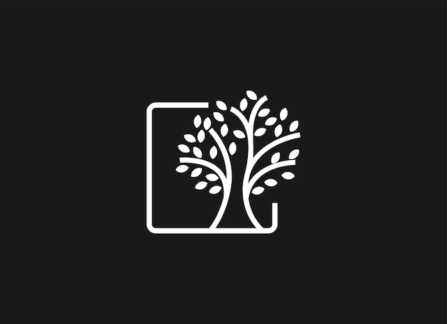 Natuur eiken minimalistische vector illustratie logo ontwerp.