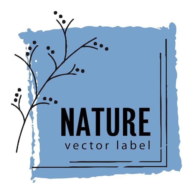 Natuur en gezondheid biologische producten label embleem