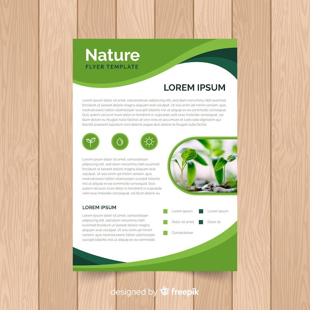 Natuur flyer sjabloon