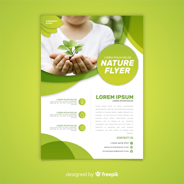 Vector natuur flyer sjabloon