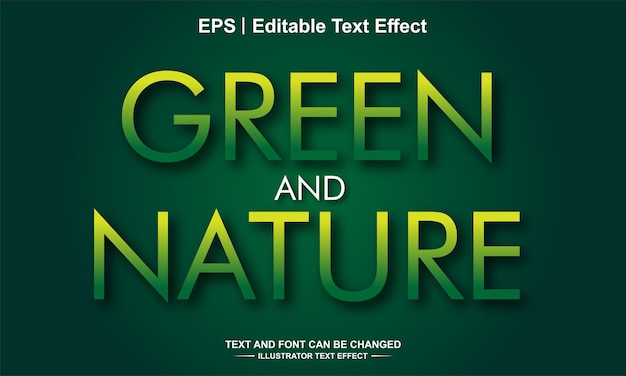 Natuur groen bewerkbaar teksteffect