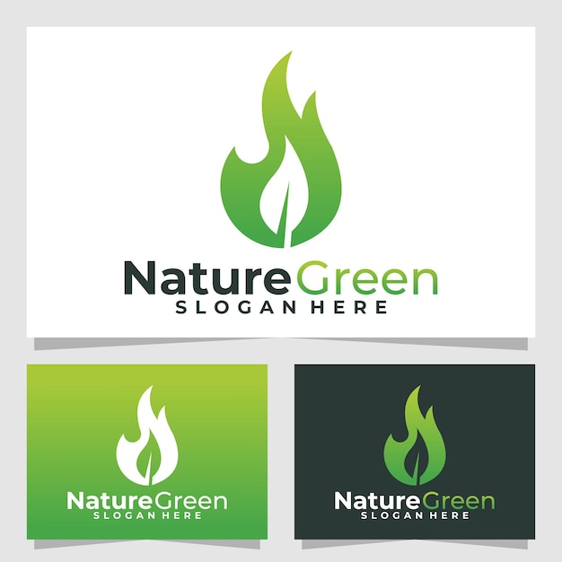 Natuur groen logo vector ontwerpsjabloon