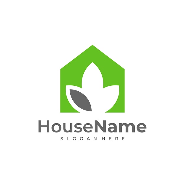 Natuur huis logo ontwerpen concept vector huis blad logo sjabloon