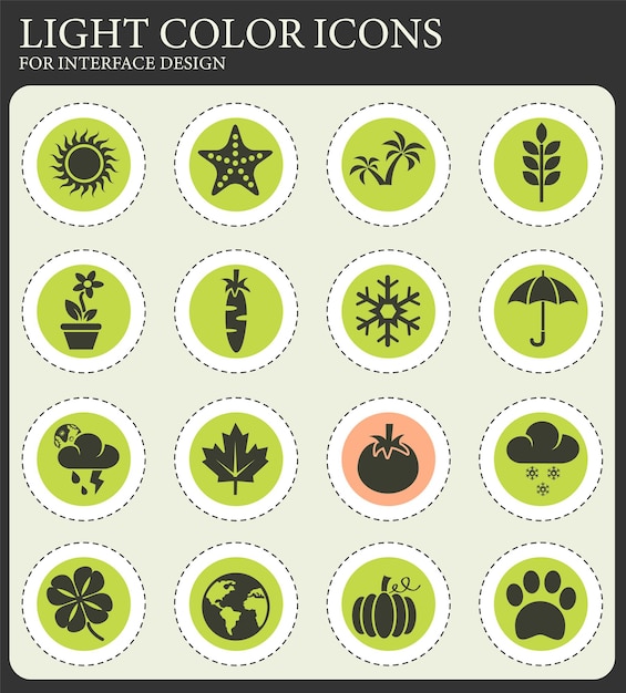 Natuur icon set