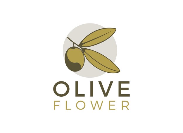 natuur kruiden olijfolie plant, olijfblad bloem logo ontwerp