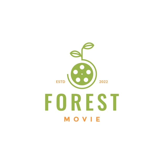 Natuur laat filmlogo-ontwerp achter