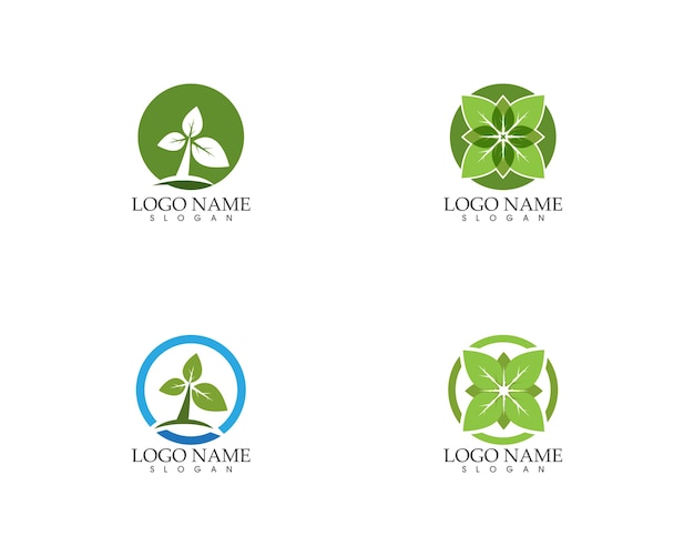 Natuur Leaf pictogram logo vector sjabloon