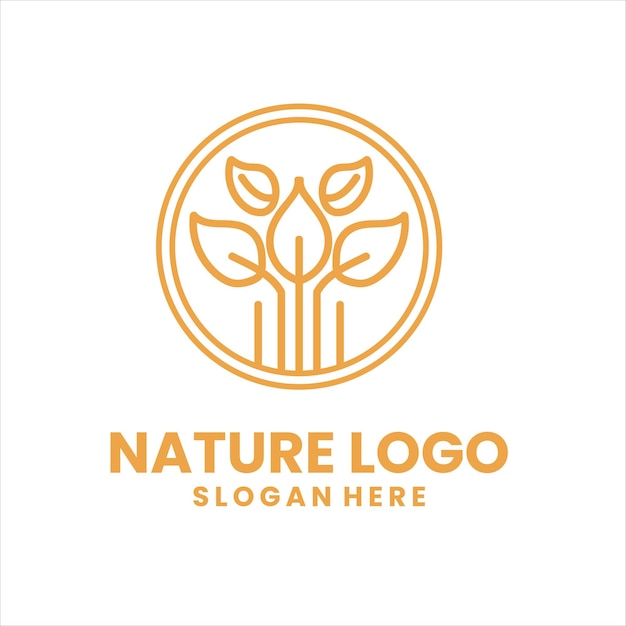 Vector natuur lijntekeningen logo