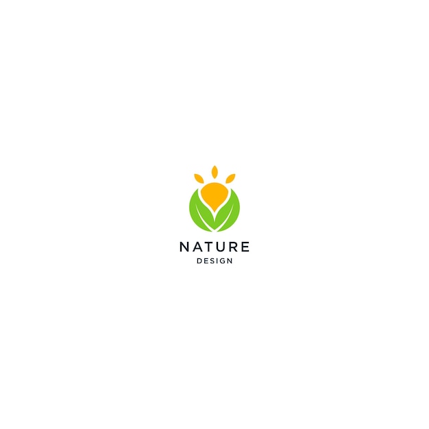 Natuur Logo Design Concept Tropische Plant Minimale pictogram Boom Blad platte vector