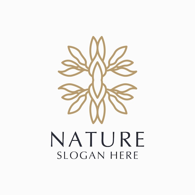 Natuur logo ontwerp pictogrammalplaatje