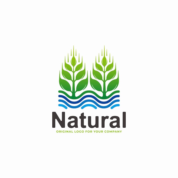 Natuur logo ontwerpsjabloon.