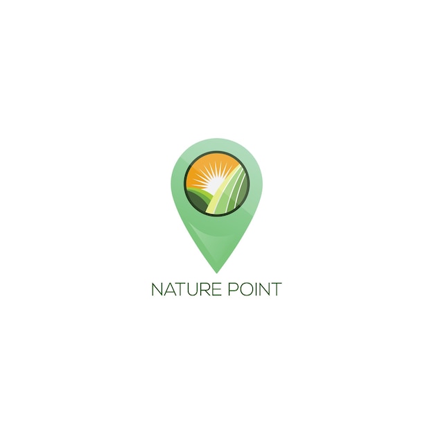 Vector natuur punt logo sjabloon.