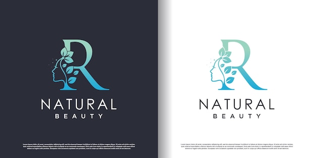 Natuur schoonheid logo sjabloon met letter Z concept Premium Vector