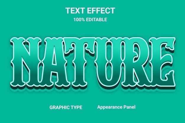 natuur tekst effect komische lettertype stijl woord en lettertype kunnen worden veranderd