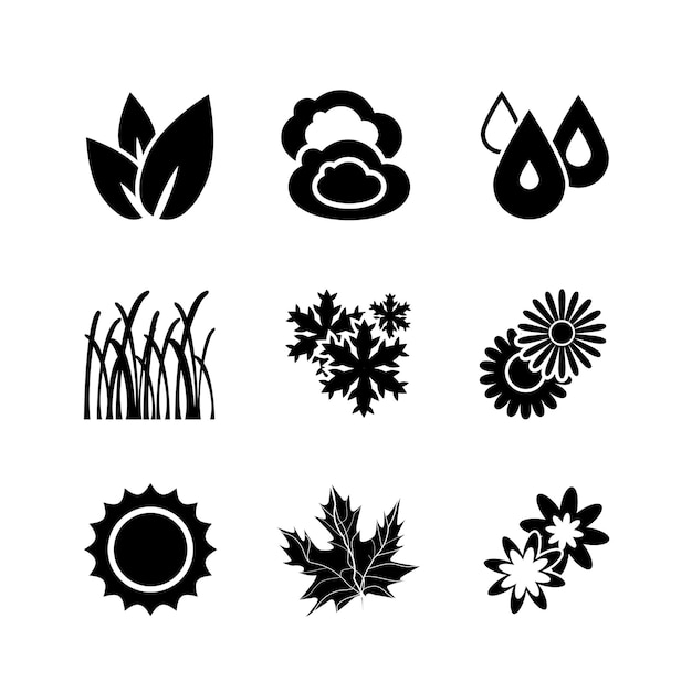 Natuur vector iconen