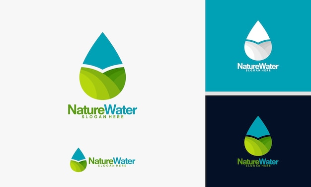 Natuur Water logo sjabloon