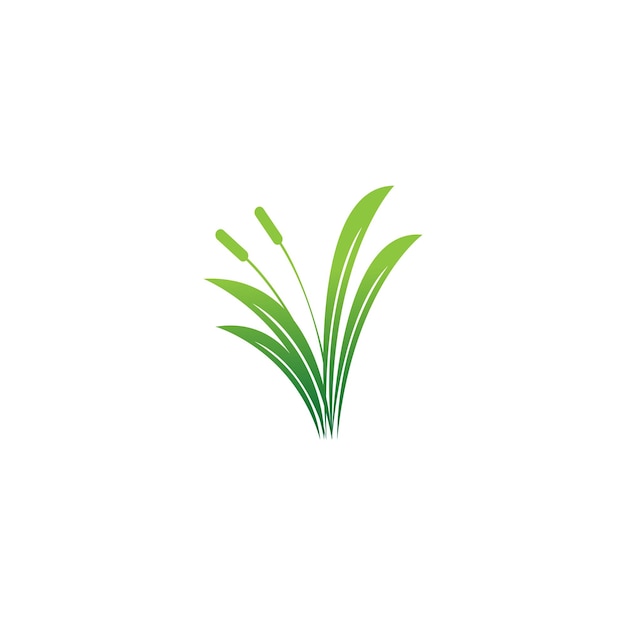 Natuurgras pictogram logo vector ontwerpsjabloon