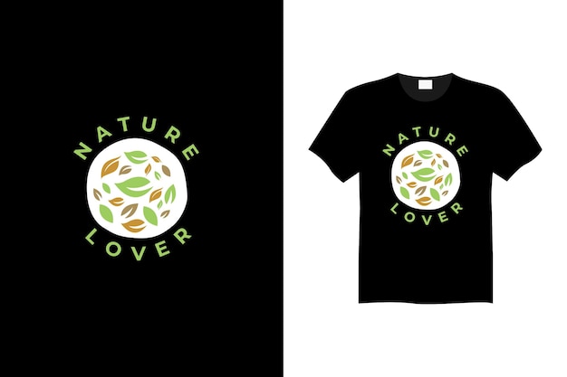 Vector natuurliefhebber t-shirt ontwerp