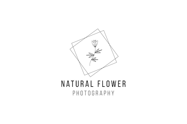 Natuurlijke bloem fotografie logo vector pictogram illustratie