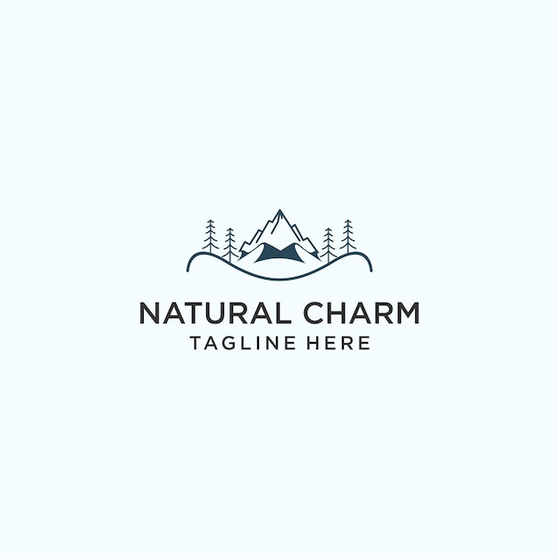 Natuurlijke charme logo pictogram ontwerp vector