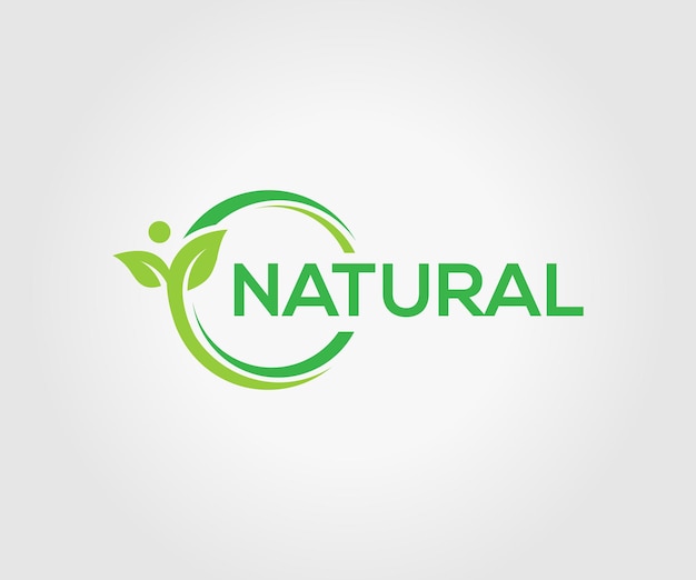 Natuurlijke en leafconcept logo ontwerp sjabloon vector