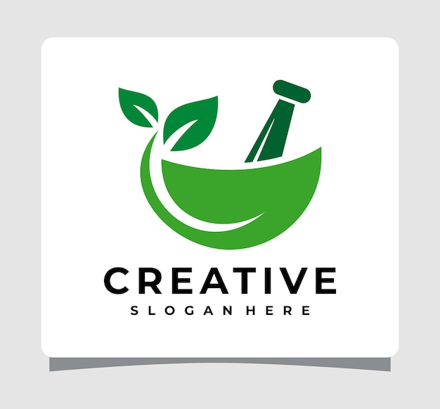 Natuurlijke kruidenapotheek Logo sjabloonontwerp inspiratie