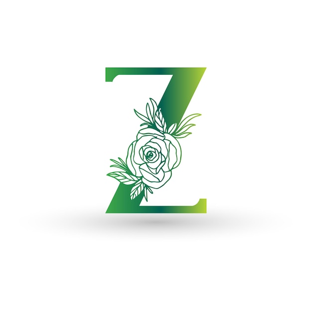 Natuurlijke letter Z logo gradiënt stijl ontwerp sjabloon voor branding bedrijfsidentiteit