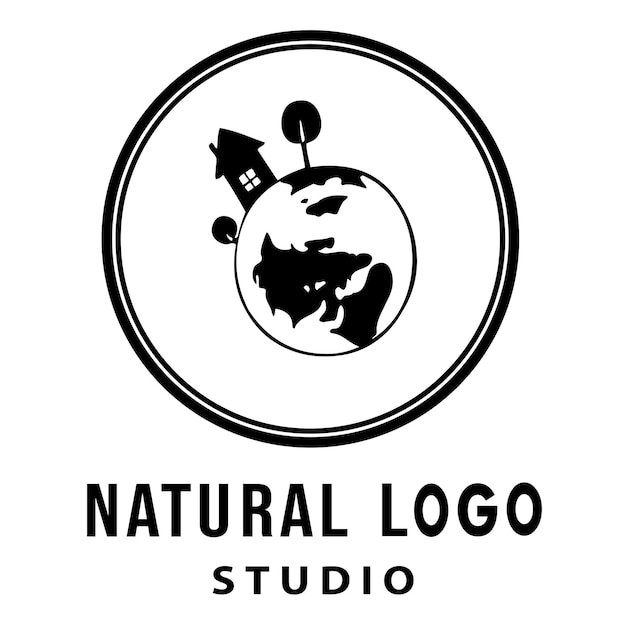 Natuurlijke logostudio-ontwerpen