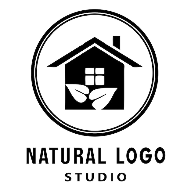 Vector natuurlijke logostudio-ontwerpen