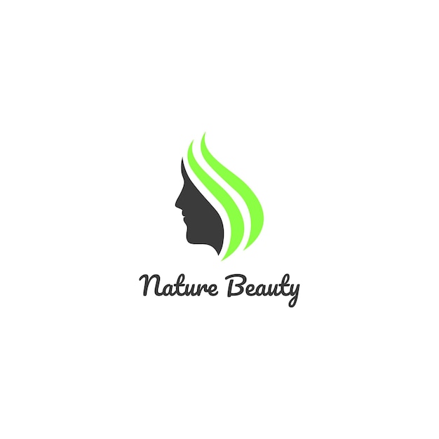 Natuurlijke schoonheidssalon haarbehandeling logo icoon