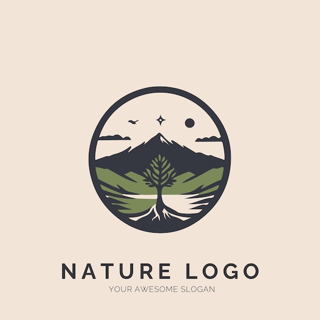 Vector natuurlogoconcept voor bedrijf en branding