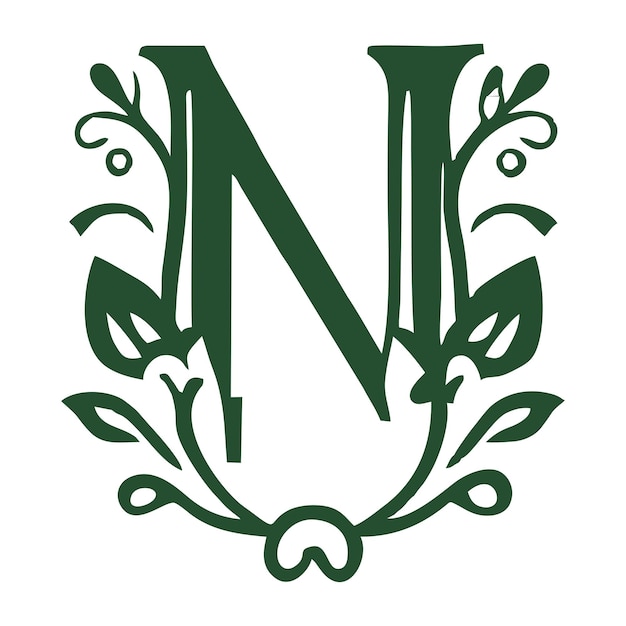 Vector natuurmonogramlogo 8