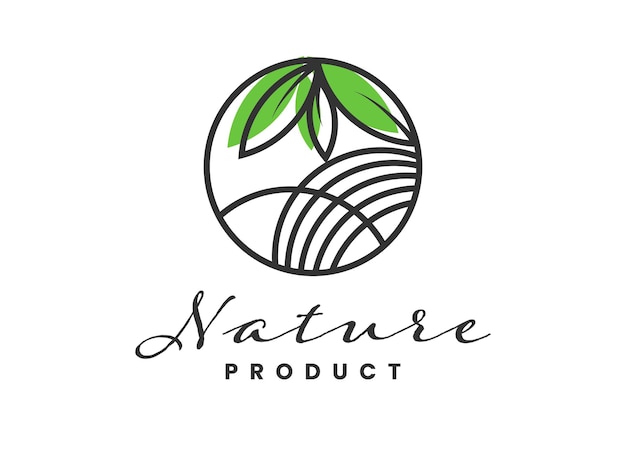 Natuurproduct logo ontwerp