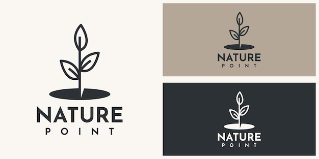 Natuurpunt boom logo illustratie sjabloonontwerp