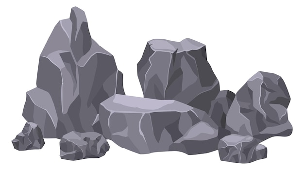 Natuursteenstructuur Cartoon landschap rotsstapel
