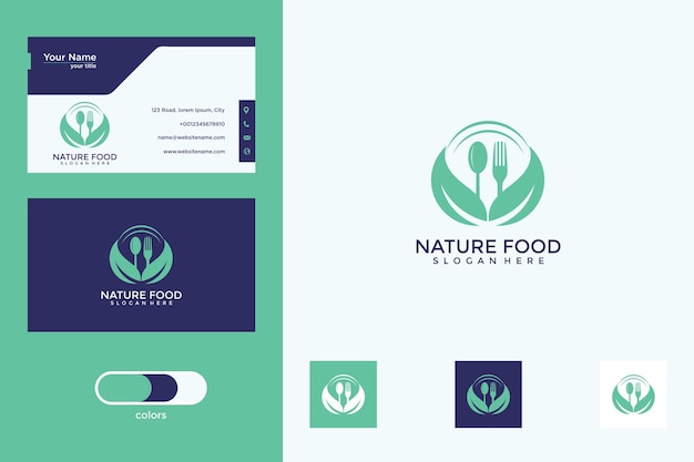 Natuurvoeding logo ontwerp en visitekaartje