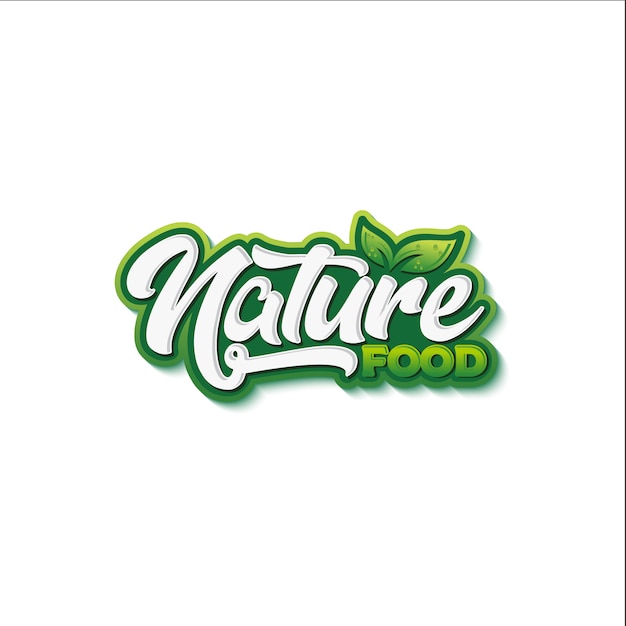 Natuurvoeding typografie logo ontwerp