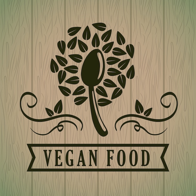 Natuurvoedingconcept met het gezonde ontwerp van het voedselpictogram, vectorillustratie 10 grafisch eps.