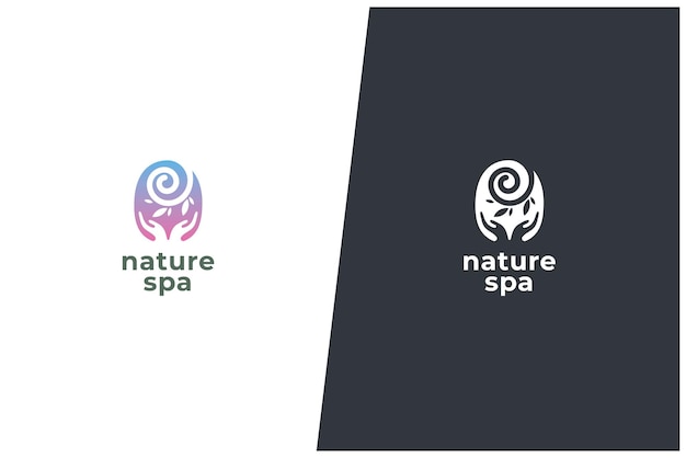 Natuurzorg Milieu Eco-vriendelijk Wellness Lifestyle Spa Vector Logo Conceptontwerp