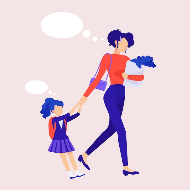 naughty child with mom in the store
