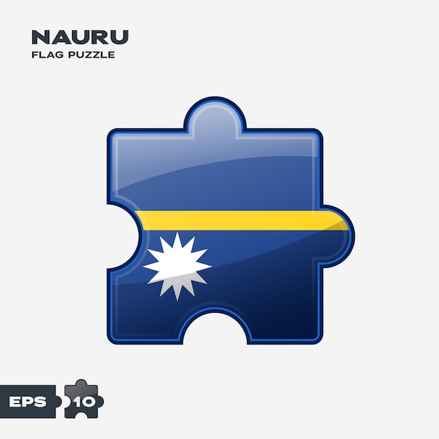 Nauru Flag Puzzle