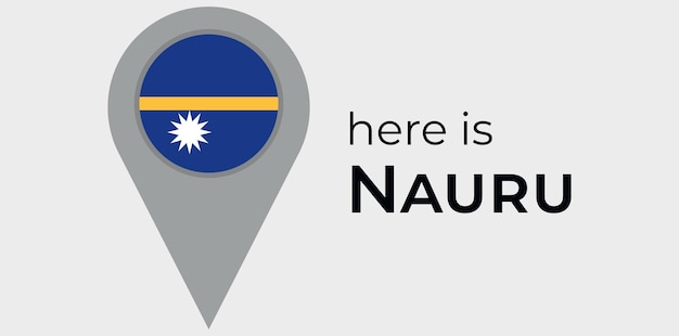 Nauru-kaartmarkeringspictogram hier is Nauru-vectorillustratie