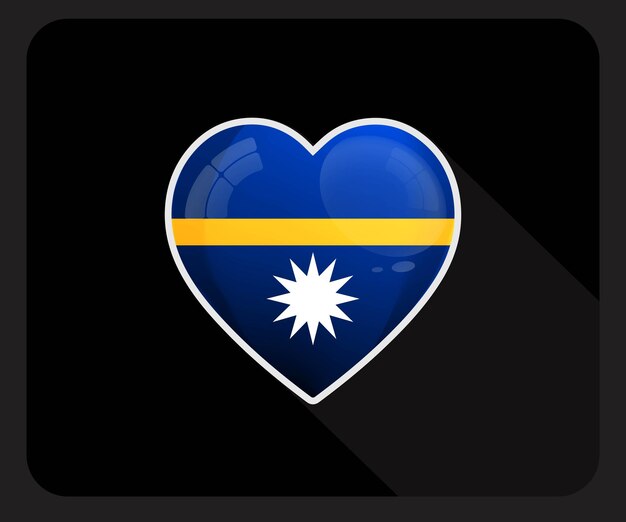 Vector nauru love pride flag icon