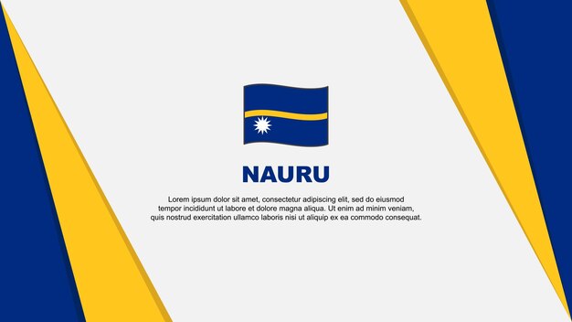 Nauru Vlag Abstracte Achtergrond Ontwerpsjabloon Nauru Onafhankelijkheidsdag Banner Cartoon Vector Illustratie Nauru Banner