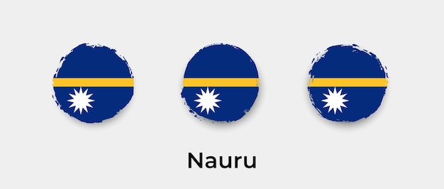 Nauru vlag grunge bubbels pictogram vectorillustratie