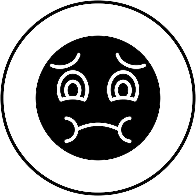 Vector nauseated face vector icon can be used for emoji iconset