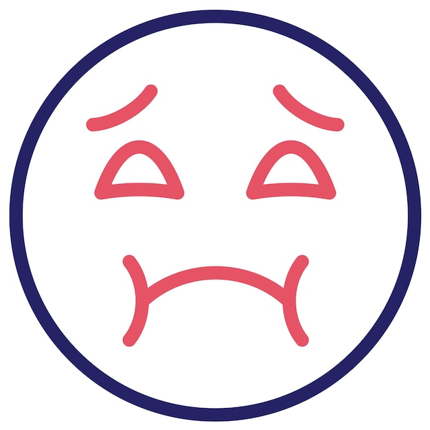 Illustrazione dell'icona vettoriale di nauseated face di un set di icone emoji