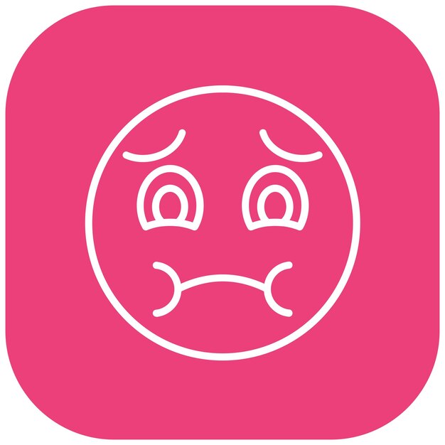 Vector nauseated face vector illustration style