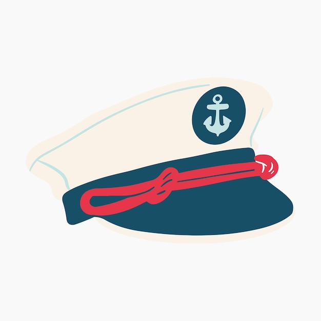 Vector nautical captains hat illustration